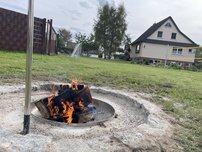  Ferienhaus auf Rügen in Schaprode am Hafen - Ferienwohnung Souterrain Aussenhof Lagerfeuerplatz