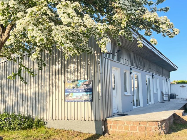 Ferienhaus Schaprode am Hafen Boddenferienhaus von Aussen